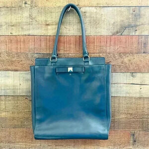 Kate Spade New York Patent Leather Gray Bow Tote